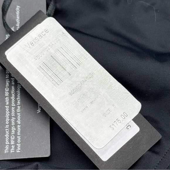 Men's Versace Greek Key Black & Gold Swim Briefs/Trunks NWT Size 5 Includes Bag - Picture 12 of 12